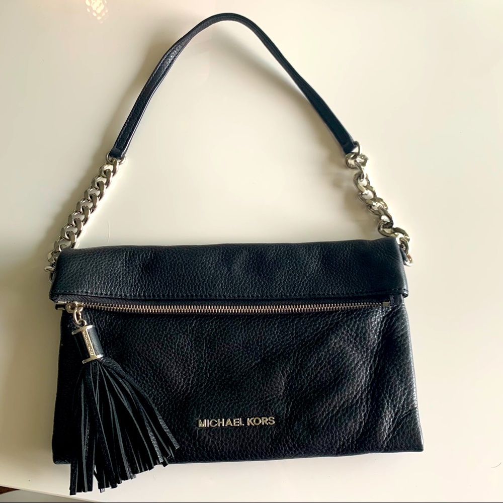 Michael Kors black pebbled leather bag